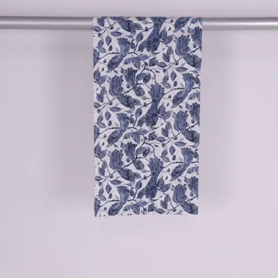 Löpare (Vit, Blå) från Hemtex Bomull