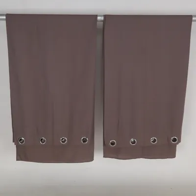 Øjenlågsgardin (Brun) fra Tedi Polyester