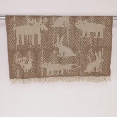 Filt (Beige, Vit) från Klippan Ull