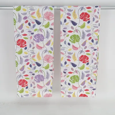 Plooigordijnen (Wit, Meerkleurig) van Rusta Home Katoen, Polyester