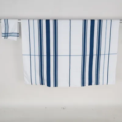 Sengesæt (Hvid, Blå) fra Hemtex Bomuld