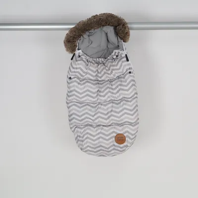 Footmuff (Gray, White) from Petite Chérie