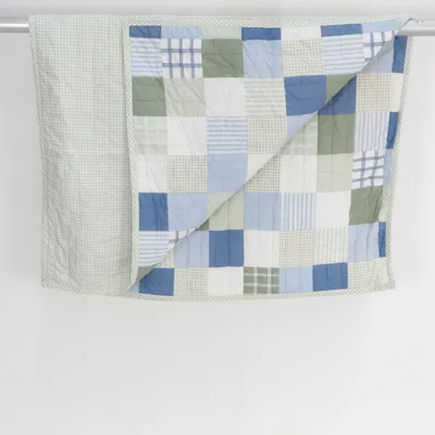 Dessus de lit (Bleu, Vert, Blanc)