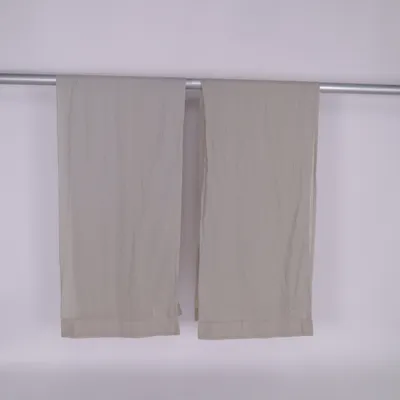 Gardin med rynkebånd (Grøn) fra H&M Home Bomuld, Polyester