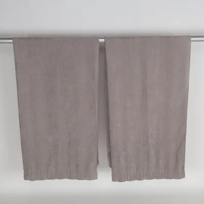 Gardin med rynkebånd (Beige)