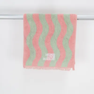 Bath towel (Pink, Green) from Authentic Beauty Concept Cotton