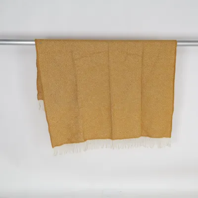 Filt (Gul, Vit) från Klippan Ull