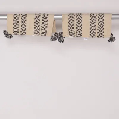 Cushion cover (Beige, Black) from Better Cotton Cotton, Polyester