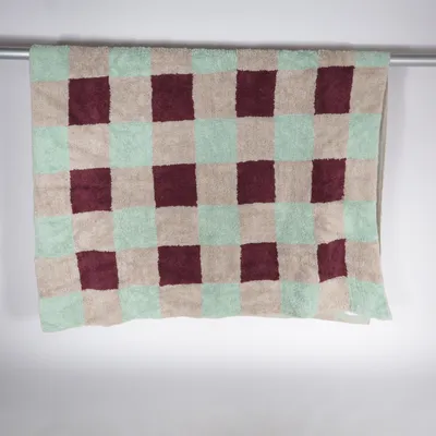 Kortluggad matta (Beige, Grön, Lila) från Jotex Bomull