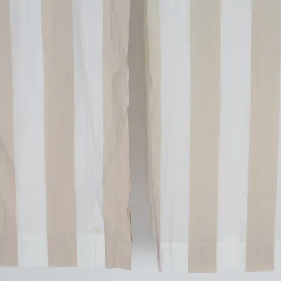 Rod pocket curtain (Beige, White) from Linum
