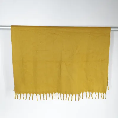 Couverture (Jaune) de H&M Home Acrylique, Polyester, Laine