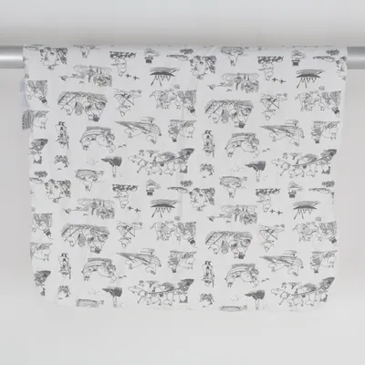 Couverture de bébé (Blanc, Noir) de Mumin Coton biologique