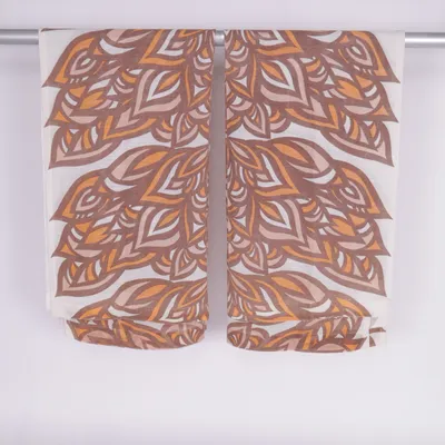 Rod pocket curtain (Brown, Orange, White)