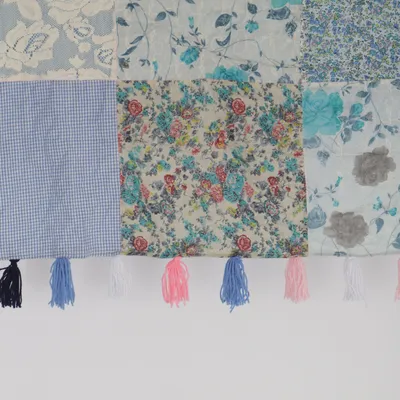 Pläd (Blå, Flerfärgad) från Sassymanii Bomull