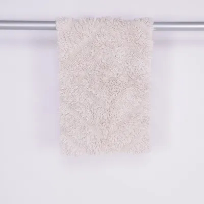 Hoogpolig vloerkleed (Beige)