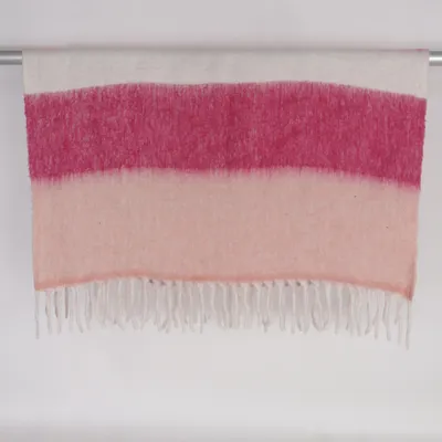Pläd (Vit, Flerfärgad) från Åhléns Akryl, Nylon, Ull