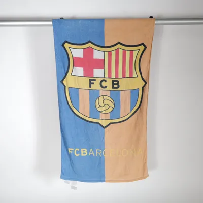 Strandhandduk (Blå, Flerfärgad) från FC Barcelona