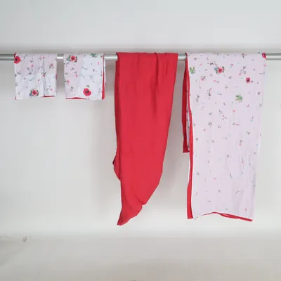 Parure de lit (Rouge, Blanc, Multicolore) de Cacharel Coton