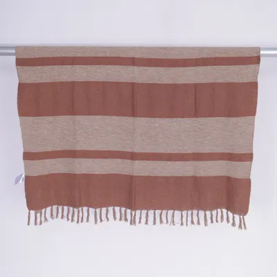 Överkast (Brun, Beige) från Bloomingville Bomull, Polyester, Ull, Viskos