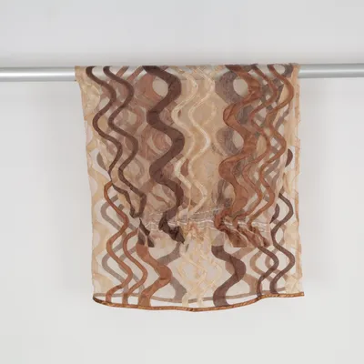 Gordijn aan roede (Beige, Bruin)