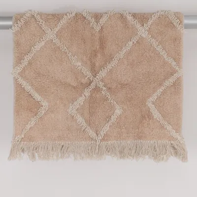 Kortluggad matta (Beige, Vit)