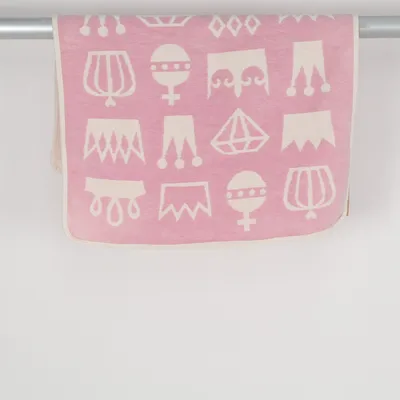Baby blanket (White, Pink) from Klippan Cotton