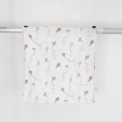 Baby blanket (White, Multicolored) from Newbie by KappAhl Cotton