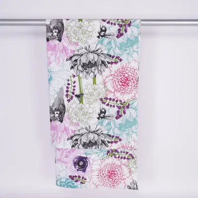 Rod pocket curtain (White, Multicolored) from Vallila Cotton, Polyester