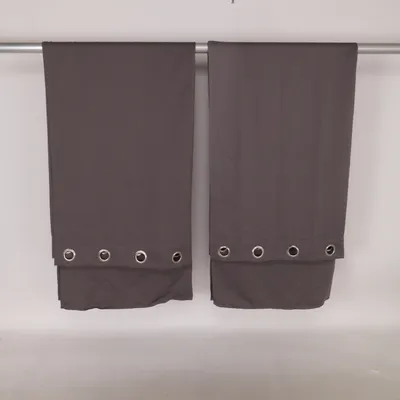 Rod pocket curtain (Black, White) from Confidence in Textiles