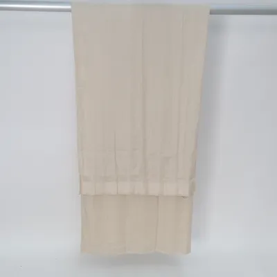 Gordijn aan roede (Beige) van Åhléns Viscose