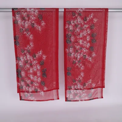 Rod pocket curtain (Red, Multicolored) from Vallila Polyester