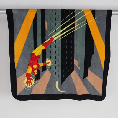 Blanket (Black, Gray, Yellow, Multicolored) from Marvel Polyester