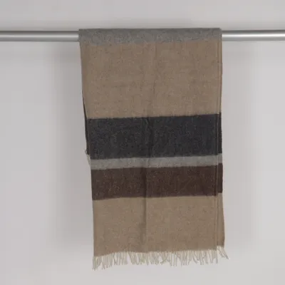 Tæpppe (Brun, Flerfarvet) fra Woolmark Uld