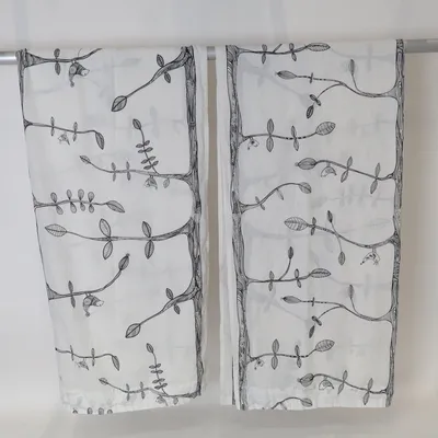 Rod pocket curtain (White, Black) from IKEA Cotton, Polyester