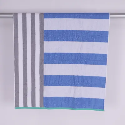 Badhanddoek (Blauw, Wit)