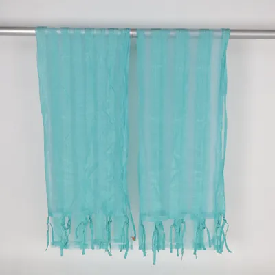 Hissgardin (Turkos) från Indiska Polyester