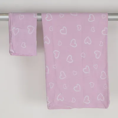 Bäddset (Rosa, Vit) Bomull