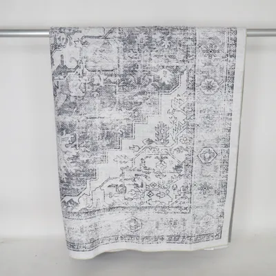Tapis à poil court (Blanc, Gris) de Indoor Polyester