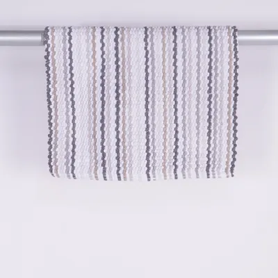 Bathroom mat (White, Multicolored) from Kibek Cotton, Polyester