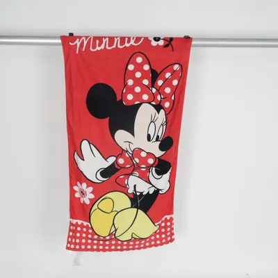 Bath towel (Red, White, Black) from Disney Minnie Mouse Cotton