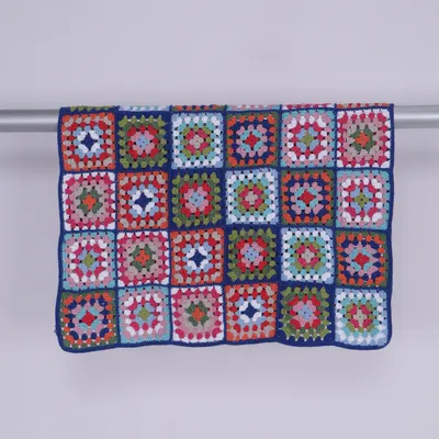 Bedspread (Blue, Multicolored) Cotton