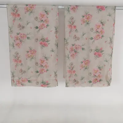 Gordijn aan roede (Beige, Roze, Groen) van Rusta Home Polyester