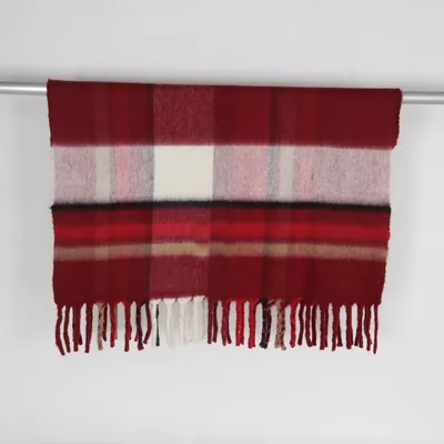 Blanket (Red, Multicolored) from H&M Home Acrylic, Polyester, Wool