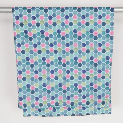 Shower curtain (Turquoise, Multicolored)