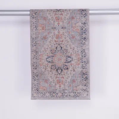 Short pile rug (Beige, Blue, Multicolored)