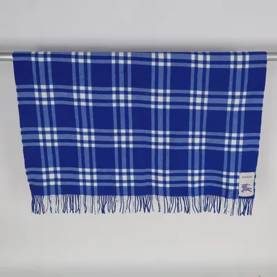 Wolldecke (Blau, Weiß) von Burberry Prorsum Wolle