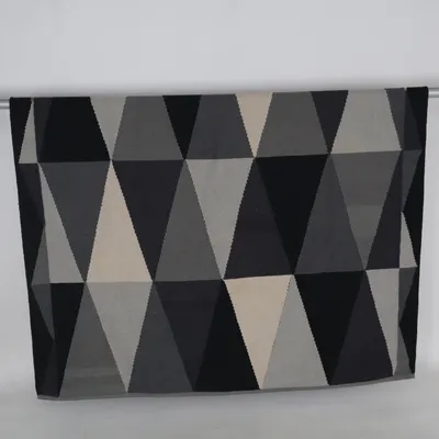 Tapis à poil court (Noir, Gris)