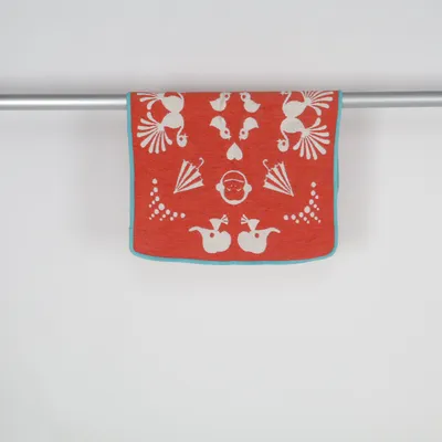 Badrumsmatta (Orange, Vit, Blå) från Designtorget Bomull