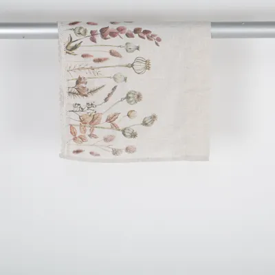 Gardinkappa (Beige, Flerfärgad) från Linea Linne, Polyester