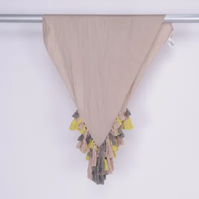 Tafelkleed (Beige) van H&M Linnen, Polyester, Zijde
